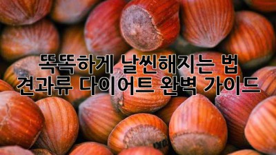 똑똑하게 날씬해지는 법 🥜 견과류 다이어트 완벽 가이드 ✨